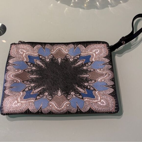 GIVENCHY Black Red & Blue White Scarf Print PVC Leather Tote Bag w inside bag - Picture 9 of 16